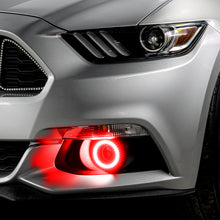 Load image into Gallery viewer, Oracle 15-17 Ford Mustang Dynamic RGB+A Projector Surface Mount Fog Light Halo Kit - ColorSHIFT
