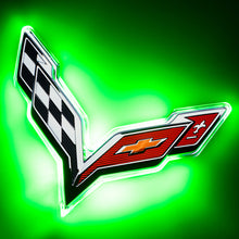 Load image into Gallery viewer, Oracle Corvette C7 Rear Illuminated Emblem - Green NO RETURNS