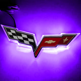 Oracle Chevrolet Corvette C6 Illuminated Emblem - Dual Intensity - UV/Purple
