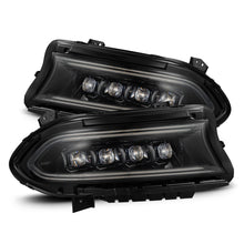 Load image into Gallery viewer, AlphaRex 15-23 Dodge Charger NOVA LED Proj Headlights Alpha-Blk w/Actv Light & Seq.Sig / SB DRL