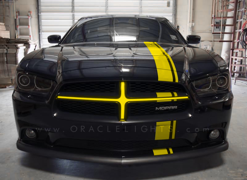 Oracle 11-14 Dodge Charger Illuminated Grille Crosshairs - Yellow