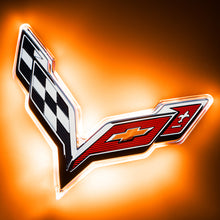 Load image into Gallery viewer, Oracle Corvette C7 Rear Illuminated Emblem - Amber
