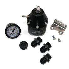 Load image into Gallery viewer, DeatschWerks DWR2000 AFPR + Pressure Gauge + 10AN & 8AN Fittings - Anodized Black