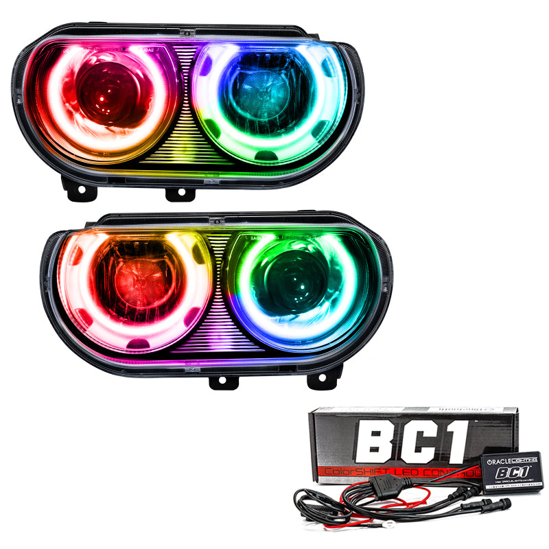 Oracle 08-14 Dodge Challenger SMD HL (HID Style) - ColorSHIFT w/ BC1 Controller
