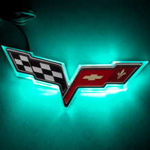 Load image into Gallery viewer, Oracle Chevrolet Corvette C6 Illuminated Emblem - Aqua NO RETURNS