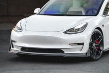 Load image into Gallery viewer, VR Aero 2018+ Tesla Model 3 Matte Carbon Fiber Front Lip Spoiler