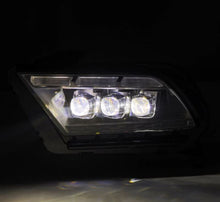 Load image into Gallery viewer, AlphaRex 10-12 Ford Mustang NOVA-Series LED Proj. Headlights Alpha-Blk w/Activ Lght & Seq.Sig SB DBL