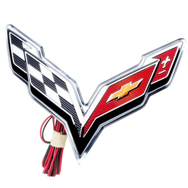 Oracle Corvette C7 Rear Illuminated Emblem - Dual Intensity - Red