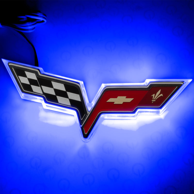 Oracle Chevrolet Corvette C6 Illuminated Emblem - Blue NO RETURNS