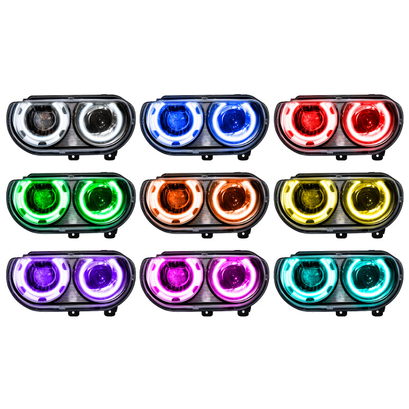 Oracle 08-14 Dodge Challenger SMD HL (HID Style) - ColorSHIFT w/ 2.0 Controller NO RETURNS