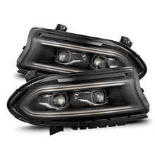Load image into Gallery viewer, AlphaRex 15-23 Dodge Charger LUXX-Series LED Proj Headlights Black w/Activtn Lgt & Seq.Sig / SB DRL