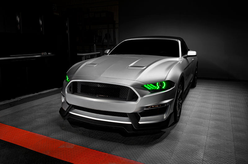 Oracle Lighting 18-23 Ford Mustang Dynamic ColorSHIFT LED Headlights - Black Series NO RETURNS