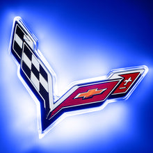 Load image into Gallery viewer, Oracle Corvette C7 Rear Illuminated Emblem - Blue