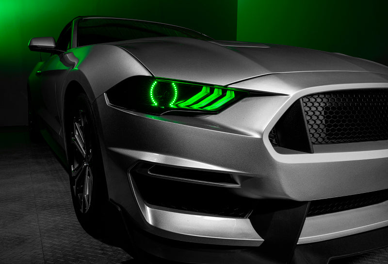 Oracle 18-21 Ford Mustang Dynamic DRL Upgrade w/ Halo Kit & Sequential Turn Signal - ColorSHIFT