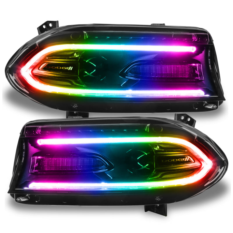 Oracle 15-21 Dodge Charger RGB+W DRL Headlight DRL Upgrade Kit - ColorSHIFT 2 NO RETURNS