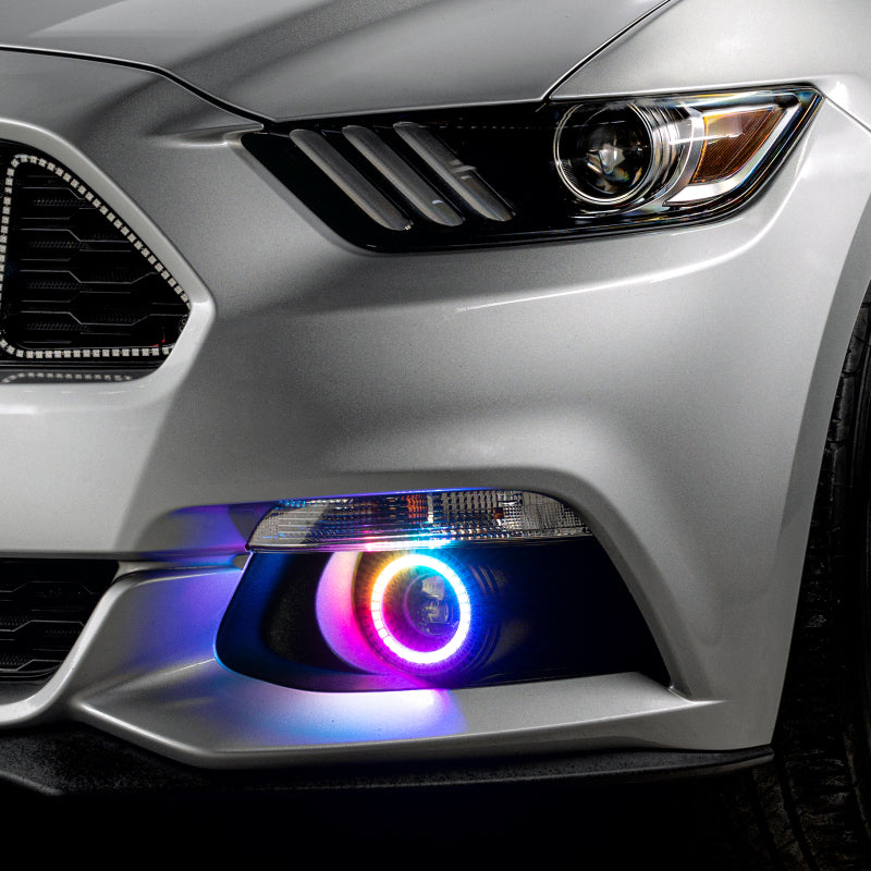 Oracle 15-17 Ford Mustang Dynamic RGB+A Projector Surface Mount Fog Light Halo Kit - NO RETURNS