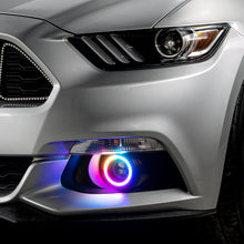 Load image into Gallery viewer, Oracle 15-17 Ford Mustang Dynamic RGB+A Projector Surface Mount Fog Light Halo Kit - NO RETURNS