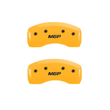 Load image into Gallery viewer, MGP 4 Caliper Covers Engraved Front & Rear MGP Yellow Finish Black Char 2001 Chevrolet Corvette
