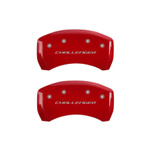 Load image into Gallery viewer, MGP 4 Caliper Covers Engraved Front & Rear Block/Challenger Yellow finish black ch