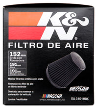 Load image into Gallery viewer, K&N Universal Rubber Filter Round Tapered 6in Flange ID x 7.5in Base OD x 5.25in Top OD x 8in Height