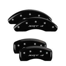 Load image into Gallery viewer, MGP 4 Caliper Covers Engraved Front & Rear SRT8 Red finish silver ch