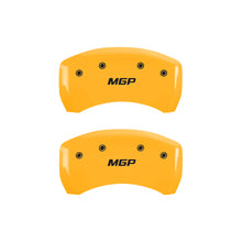 Load image into Gallery viewer, MGP 4 Caliper Covers Engraved Front & Rear MGP Yellow Finish Black Char 2007 Dodge Charger