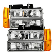 Load image into Gallery viewer, Xtune GMC Yukon 94-99 Headlights w/ Corner & Parking Lights 8pcs Sets -Chrome HD-JH-GCK94-AM-C-SET