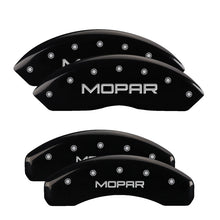 Load image into Gallery viewer, MGP 4 Caliper Covers Engraved Front & Rear Block/Charger Black finish silver ch