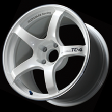 Load image into Gallery viewer, Advan TC4 15x5.5 +45 4-100 Racing White Metallic & Ring Wheel