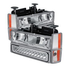 Load image into Gallery viewer, Xtune GMC Yukon 92-93 Crystal Headlights w/ Corner & LED Bumper Chrome HD-JH-GMCCK88-LED-AM-C-SET