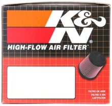 Load image into Gallery viewer, K&N Uni Chrome Oval Tapered Filter 2.125in FlgID x 4inB OL x 3inB OW x 3inT OL x 2inT OW x 2.75in H