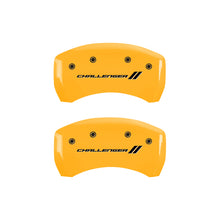 Load image into Gallery viewer, MGP 4 Caliper Covers Engraved F & R Stripes/Challenger Yellow Finish Black Char 2006 Dodge Charger