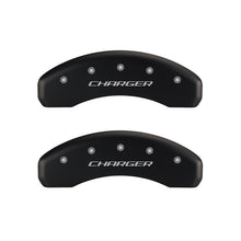 Load image into Gallery viewer, MGP 4 Caliper Covers Engraved Front & Rear Block/Charger Red finish silver ch