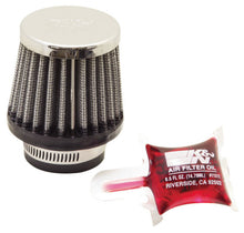 Load image into Gallery viewer, K&N Universal Chrome Filter 1 3/8 inch FLG / 2 1/2 inch Base / 2 inch Top / 2 1/4 inch Height