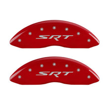 Load image into Gallery viewer, MGP 4 Caliper Covers Engraved Front & Rear SRT Red finish silver ch