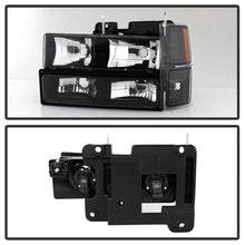 Load image into Gallery viewer, Xtune Chevy Suburban 94-98 Headlights w/ Corner & Parking Lights 8pcs Black HD-JH-CCK88-AM-BK-SET