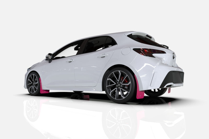 Rally Armor 10-13 Mazda3/Speed3 (Hatch/Sedan) Pink Mud Flap BCE Logo