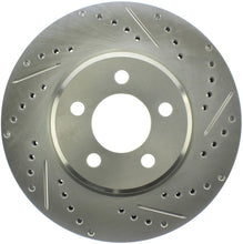 Load image into Gallery viewer, StopTech Select Sport 06-17 Dodge Charrger/14-17 Chrysler 300 Slotted & Drilled Front Left Rotor