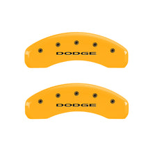 Load image into Gallery viewer, MGP 4 Caliper Covers Engraved Front & Rear With out stripes/Dodge Yellow finish black ch