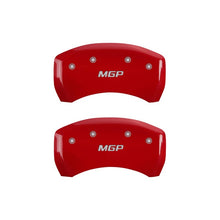 Load image into Gallery viewer, MGP Rear set 2 Caliper Covers Engraved Rear MGP Red finish silver ch