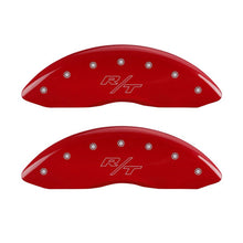 Load image into Gallery viewer, MGP 4 Caliper Covers Engraved Front & Rear Vintage Style/RT Red finish silver ch