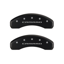Load image into Gallery viewer, MGP 4 Caliper Covers Engraved Front & Rear Gen 5/Camaro Red finish silver ch