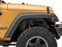 Load image into Gallery viewer, Officially Licensed Jeep 07-18 Wrangler JK Aluminum Inner Fender Liners w/ Jeep Logo- Front-Txt Blk