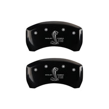 Load image into Gallery viewer, MGP Rear set 2 Caliper Covers Engraved Rear GT500 Shelby & Cobra Black finish silver ch