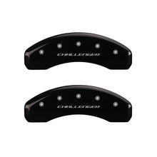 Load image into Gallery viewer, MGP 4 Caliper Covers Engraved Front & Rear Block/Challenger Black finish silver ch