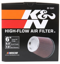 Load image into Gallery viewer, K&N Round Tapered Universal Air Filter 6 inch Flange 7 1/2 inch Base 5 inch Top 7 1/2 inch Height