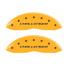 Load image into Gallery viewer, MGP 4 Caliper Covers Engraved F & R Block/Challenger Yellow Finish Black Char 2007 Dodge Charger