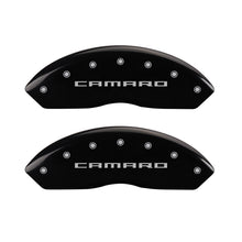 Load image into Gallery viewer, MGP 4 Caliper Covers Engraved Front & Rear Gen 5/Camaro Black finish silver ch