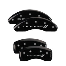 Load image into Gallery viewer, MGP 4 Caliper Covers Engraved Front & Rear RT1-Truck Red finish silver ch