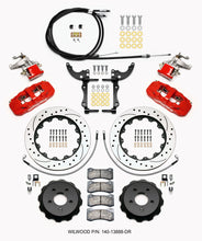 Load image into Gallery viewer, Wilwood AERO4 / MC4 Rear Kit 14.00 Drilled Red 2015-Up Mustang w/Lines & Cables